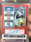 2023 contenders optic #112 Jahmyr Gibbs Rookie Ticket RPS Auto Variation Red /99