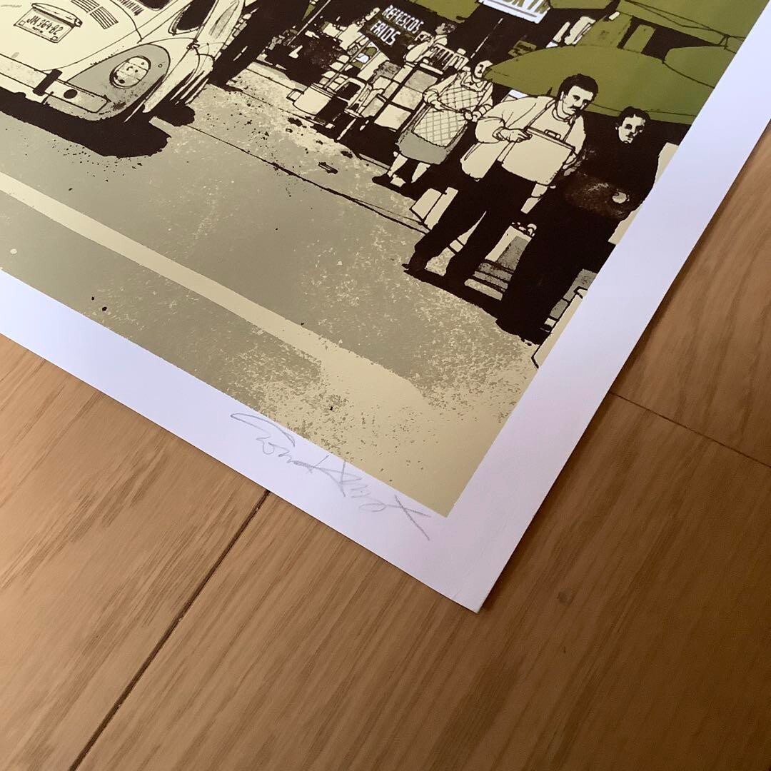 Evan Hecox / Mexico city Screen Print Signed and ED 20x16 in Used