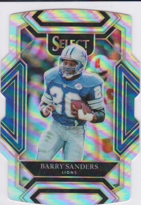 BARRY SANDERS Detroit Lions 2021 Select DIE-CUT SILVER PRIZMS VARIATION Football