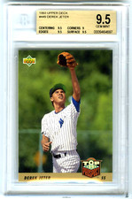 DEREK JETER~NEW YORK YANKEES~1993 UPPER DECK BGS-9.5 GEM-MT ROOKIE RC CARD #449. rookie card picture