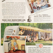 1947 Trailer Park Coaches TCMA Advertisement Smart Living Trailers DWJJ20