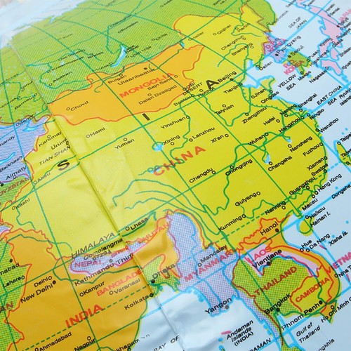 16" Large Inflatable World Earth Globe Atlas Map Geography Beach Ball Toy party - Picture 6 of 11