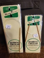 2 NEW Clover Bamboo Circular Knitting Needles - 16" No 4 and 24" No 7