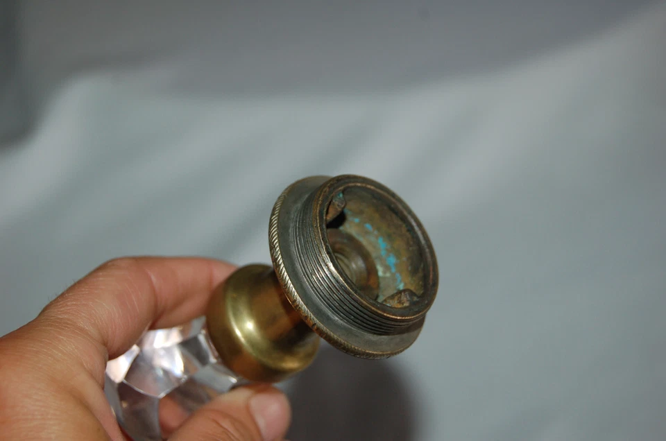 Ancienne poignée en cristal , porte, robinet , tiroir ,à détourner - Photo 4/4
