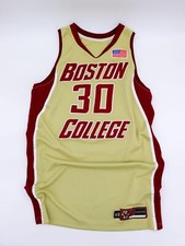 Game Worn 2009-10 #30 Dallas Elmore Home Gold Boston College Eagles Basketball J
