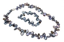 Lucas Lameth Peacock Keshi Pearl Smoky Quartz Sterling Silver Necklace Set