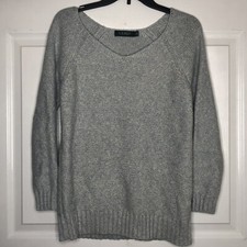 Lauren Ralph Lauren Women's Sweater Light Blue Long Sleeve Sz M Cable Knit