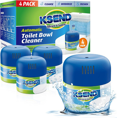 Ksend Toilet Bowl Cleaners - 4 Pack Long-Lasting Cleaning Solution Convenient...