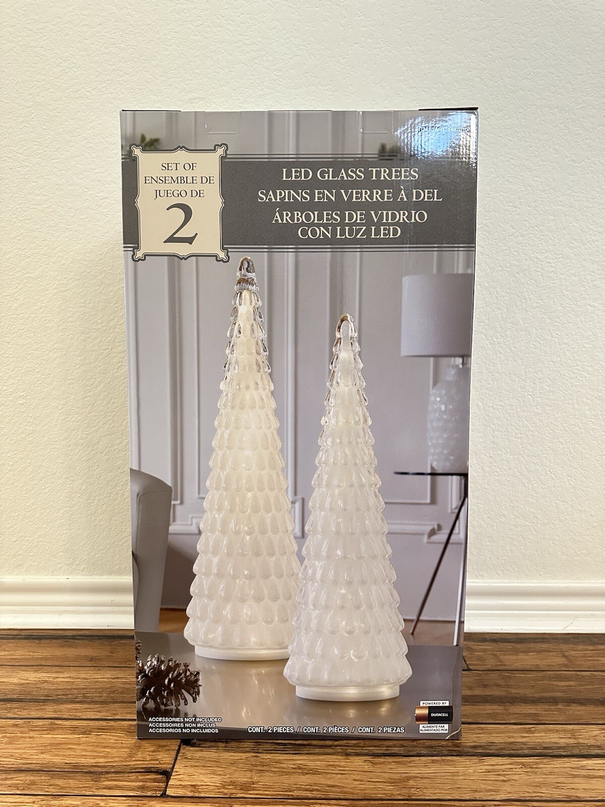 🔥NEW🔥 Holliday LED Glass Trees - Set of 2 | eBay