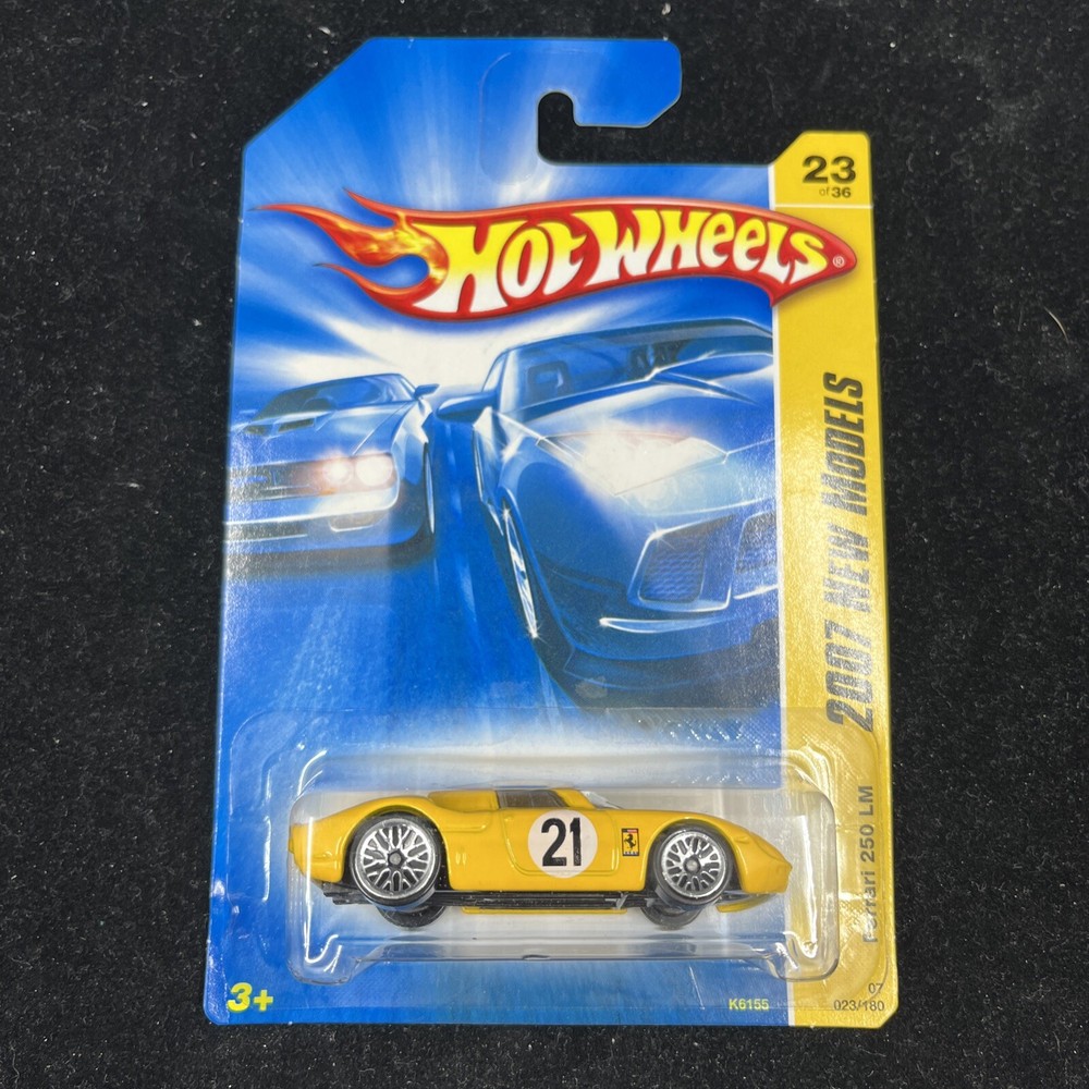 Hot Wheels Ferrari 250 LM Yellow 2007 New Models 23/36 023/180 Great Condition