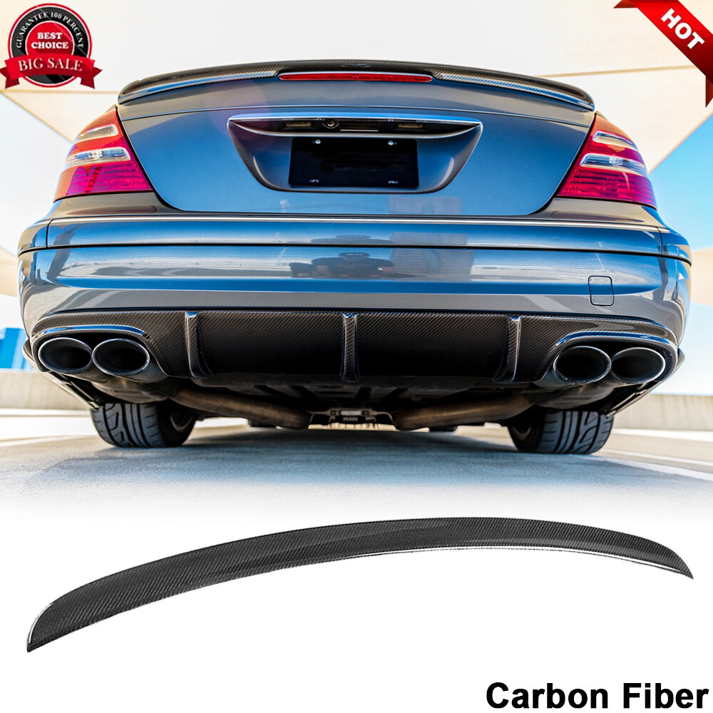 For Mercedes Benz W211 E55 E63 2003-2009 Real Carbon Rear Trunk Spoiler Wing Lip