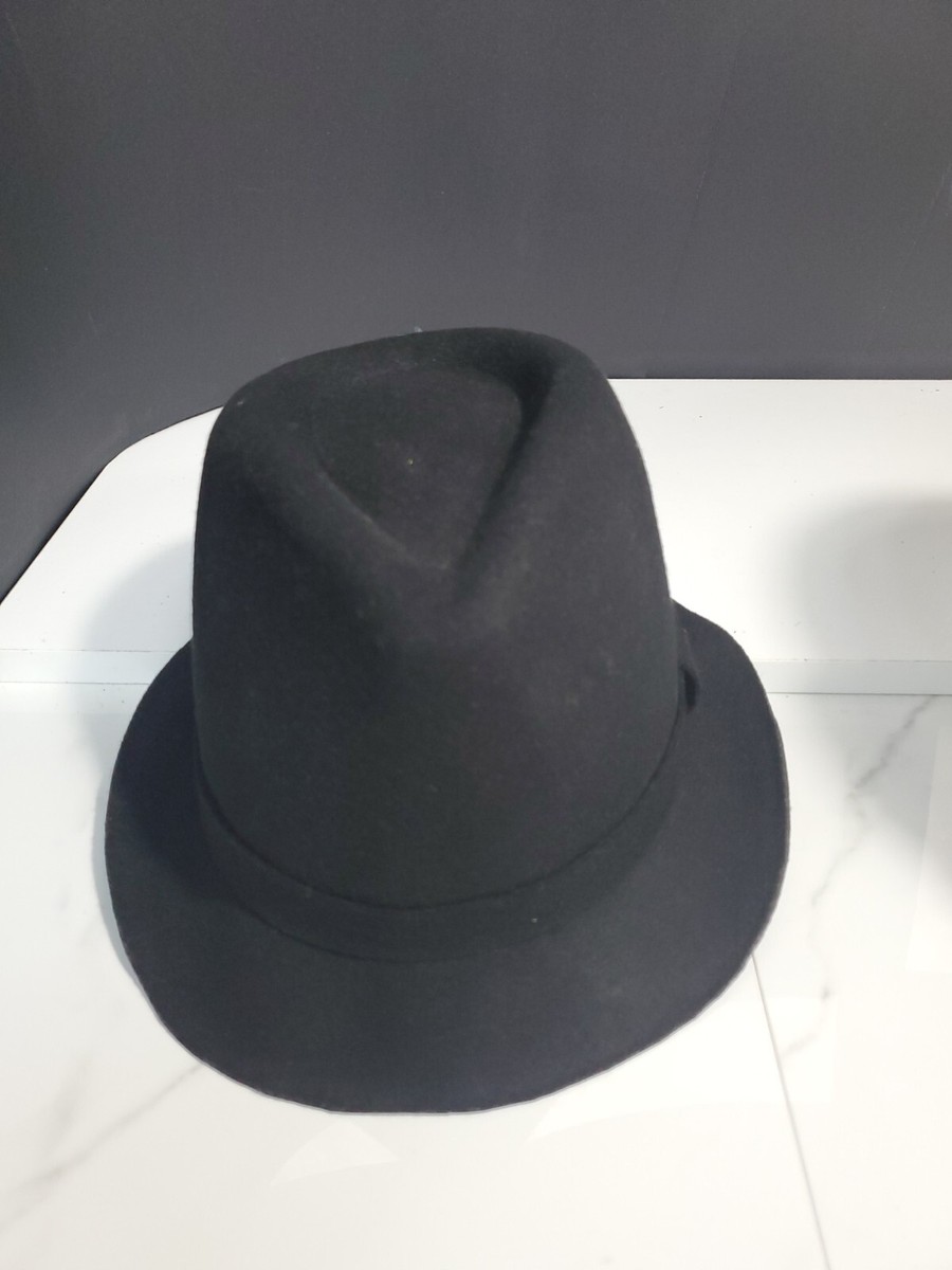 Bebe 100% Wool Felt 119861 Black Hat Brim Sz 10.5x4.5x1.7  display picture 1