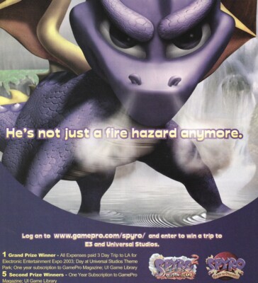 VTG 2003 Spyro 2: Season of Flame Original Print Ad 20x27cm GBA GPM 172