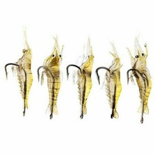5 Pcs Lures Bait Shrimp Fishing Simulation Prawn Saltwater Hooks Fish Supply PVC