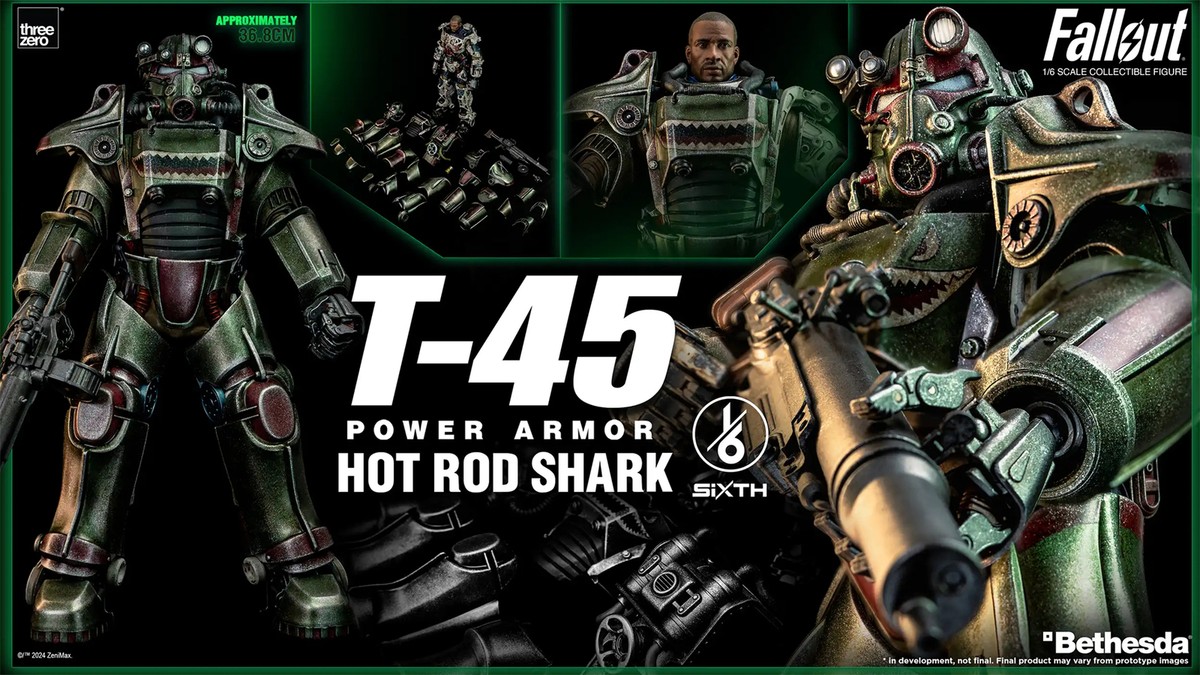 Threezero Fallout 1/6 T-45 Hot Rod Shark Power Armor Collectibles