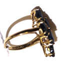 10k yellow gold pear shape Sapphire cluster ring 5.1g size 8 3/4 — photo 3