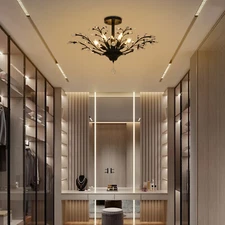 Vintage 5-Light Chandelier Branches Pendant Lamp Bedroom LED Fixture US