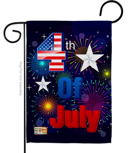 Fireworks July 4Th Fourth Of Star US Independence Day Garden House Yard Flag - Picture 2 of 13