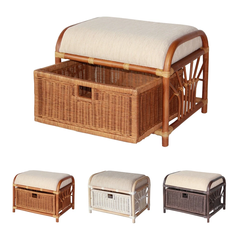 Wicker 2024 storage footstool