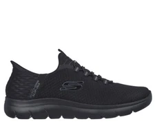 Skechers Slip Ins Shoes Men Slip On Black Comfort Casual Memory Foam Soft 232457