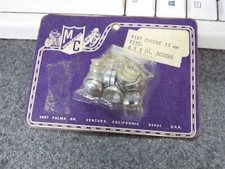 NOS MC Enterprises 13mm Chrome Snap Cap Set Fits: 6 & 8 GA. Screws 581