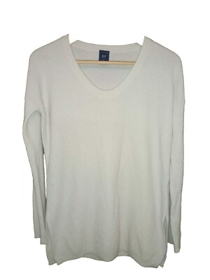 GAP Pullover Pulli weiß Waffelstrick & Standardärmel | Damen Größe UK XS