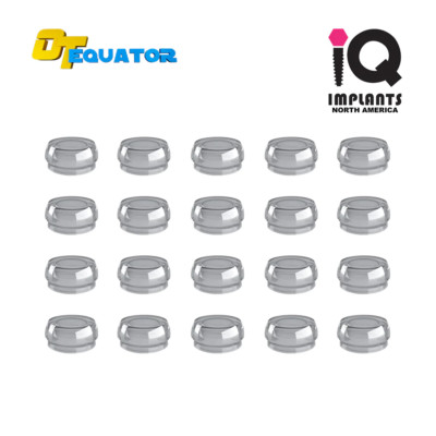 IQ EQUATOR OD Secure Genuine Retentive Caps Standard, Clear 1.8kg/3.9lbs (20Pk)
