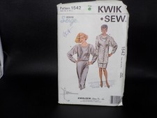 KWIK SEW 1542 - LADIES TWO STYLE SWEATER TOP SKIRT PATTERN XS-LG FF