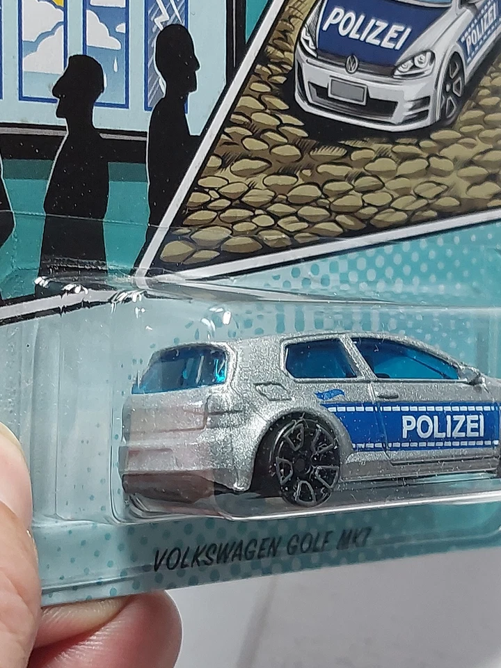 Hotwheels 1/64 🇨🇵 Volkswagen Golf Mk7 polizei #5/5 - Photo 4/4