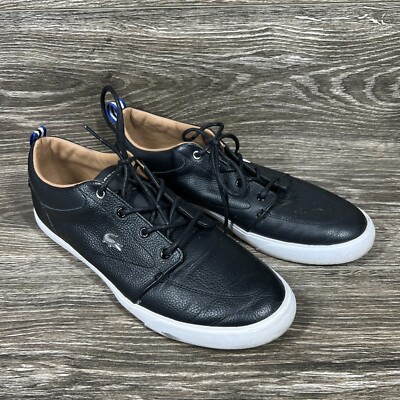 Lacoste Bayliss 37CMA0073-312 Mens Black Leather Lace Up Casual