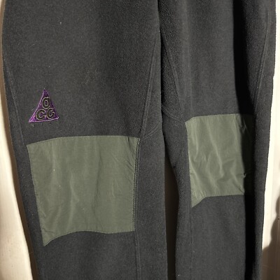 Nike ACG Fleece Pants Black Purple Belt Joggers Size XS Rare | eBay