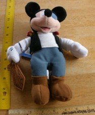 Pirate Mickey Mouse bean plush doll Disneyland 2000s NWT