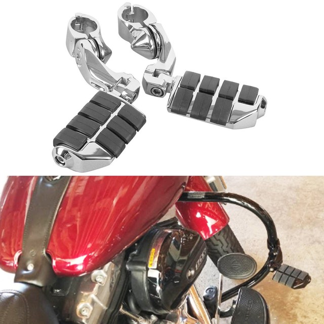 32mm Highway Short Foot Pegs Mount Clamps Footrest For Harley Davidson