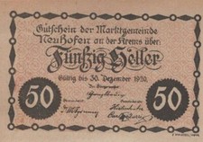 50 HELLER 1920 City of NEUHofEN AN DER KREMS Upper AUSTRIA #PG632.U