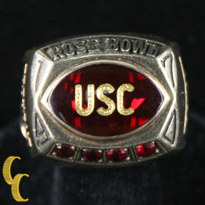 1970 USC 10k Yellow Gold Jostens Rose Bowl Championship Ring Size