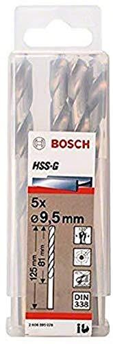Set 5 Punte Bosch Professional HSS-G Metallo 5mm | Foratura di Precisione