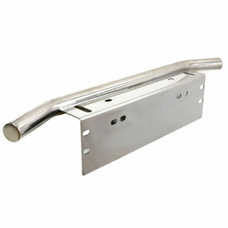 23" Bull Bar Front License Plate Mount Offroad Working Fog Lights Holder Bracket - Image 2 of 4