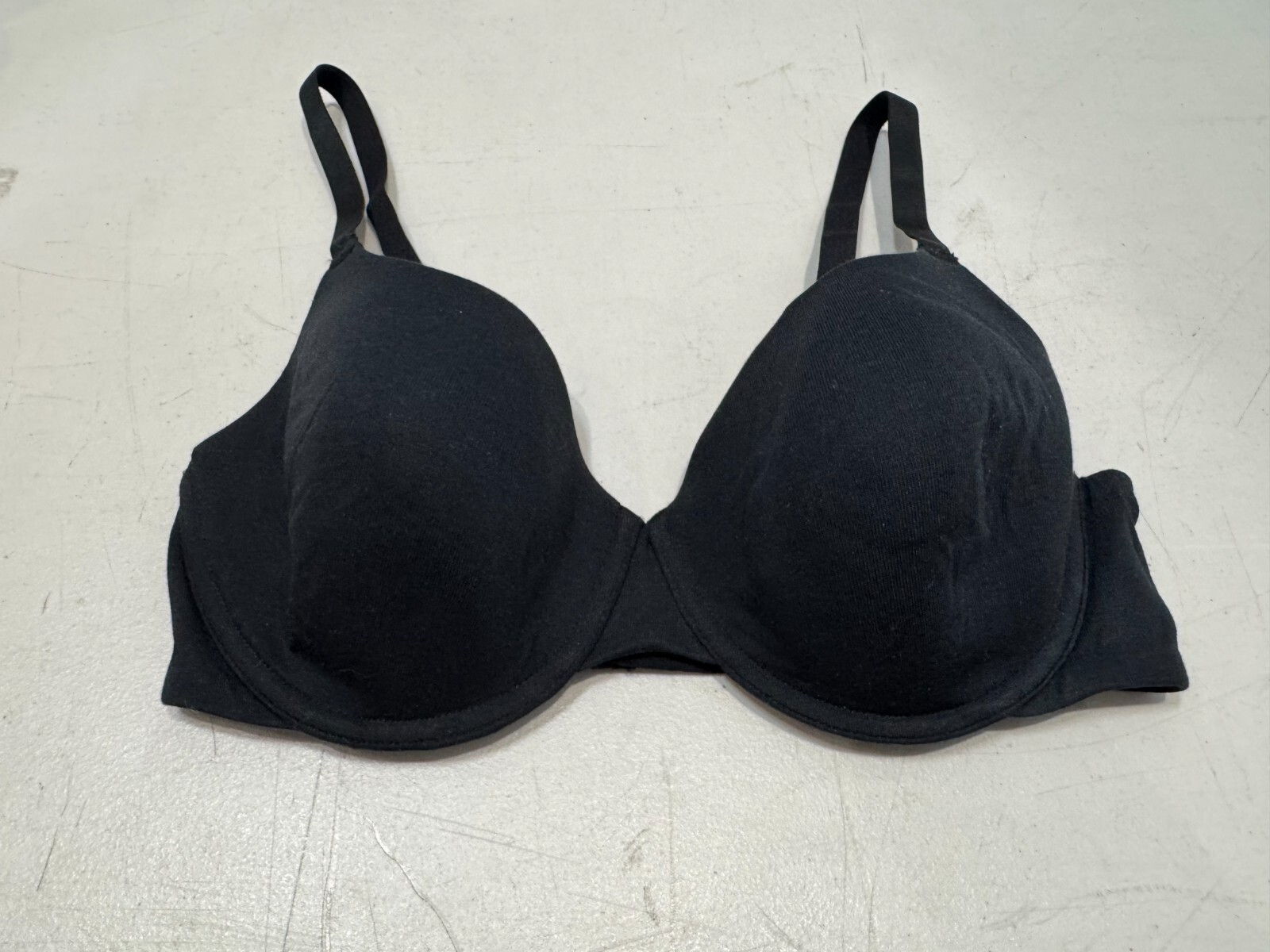 Amazon Essentials Bra Underwired Padded Cotton T Shirt Bra Size 34DD Black