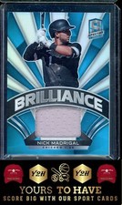 2021 Panini Spectra #BM-NM Nick Madrigal Brilliance Materials Neon Blue #/50 RC