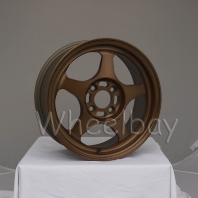 4 ROTA WHEELS SLIPSTREAM  15X6.5  4X100 40 HB: 67.1  FRS BRONZE  12.8 LBS .