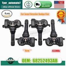 4x Tpms For Jeep Grand Cherokee Tire Pressure Sensor 433mhz 68105280ac2016-2022 4x Tpms For Jeep Grand Cherokee Tire Pressure Sensor 433mhz 68105280ac2016-2022