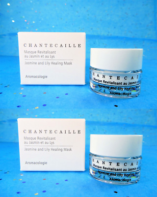 2x Chantecaille Jasmine and Lily Healing Mask Travel Size .17 oz / 5ml
