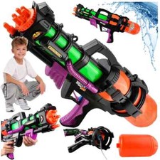 Wasserpistole Spritzpistolen Spielzeug Set mit 6m Reichweite 60cm 1,25L Kinder3+
