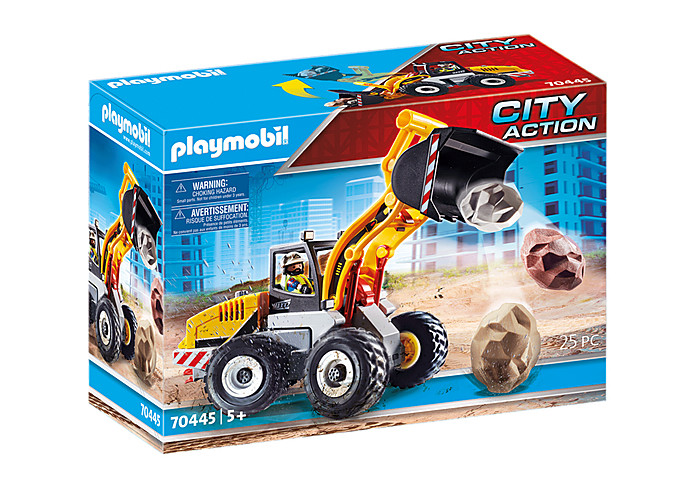 Playmobil City Action 70445 engin de chantier pelleteuse chargeuse sur pneu