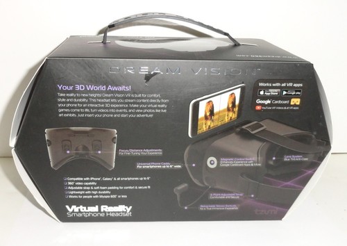 Tzumi Dream Vision 4586B Virtual Reality Smartphone Headset iOS, Android Blck VR - Picture 2 of 6