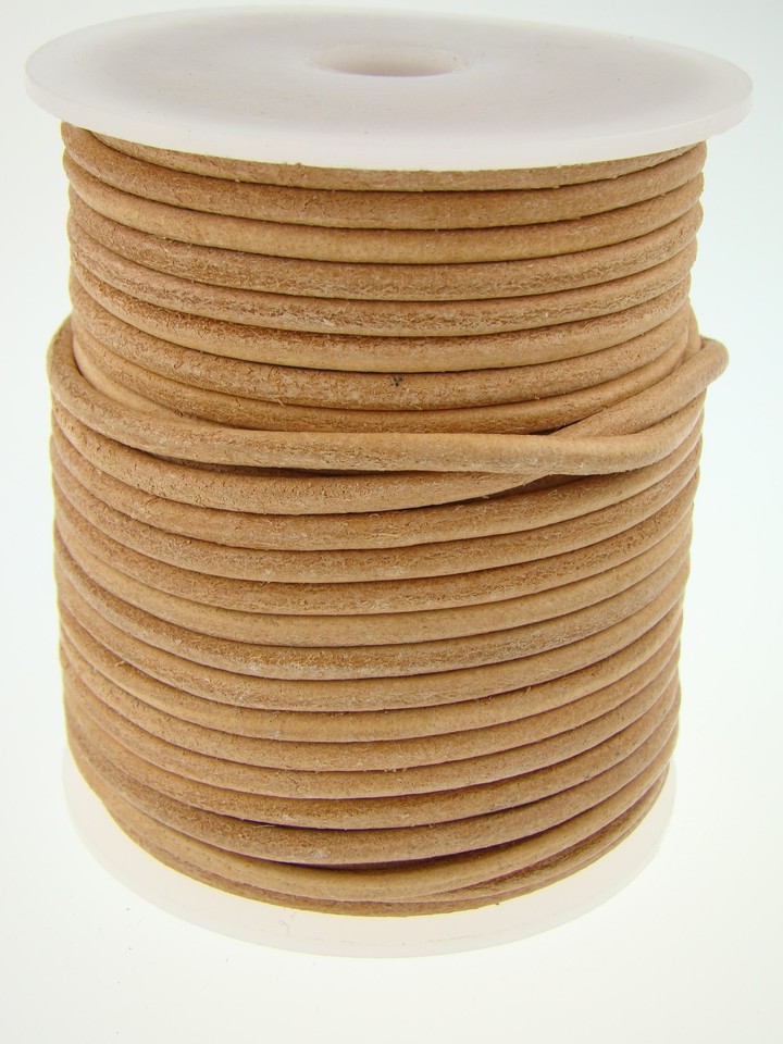 Esnado Lederband Rund 4mm - 10 Meter Schwarz Für Schmuck & Basteln