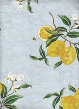 Lemon Whimsy Blossom Tablecloth 60 x 84 Rectangle/Oblong Fabric Martha Stewart