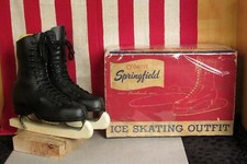 Vintage Canadian Flyer Figure Skating Womens Ice Skates Springfield Sz.5 w/Box