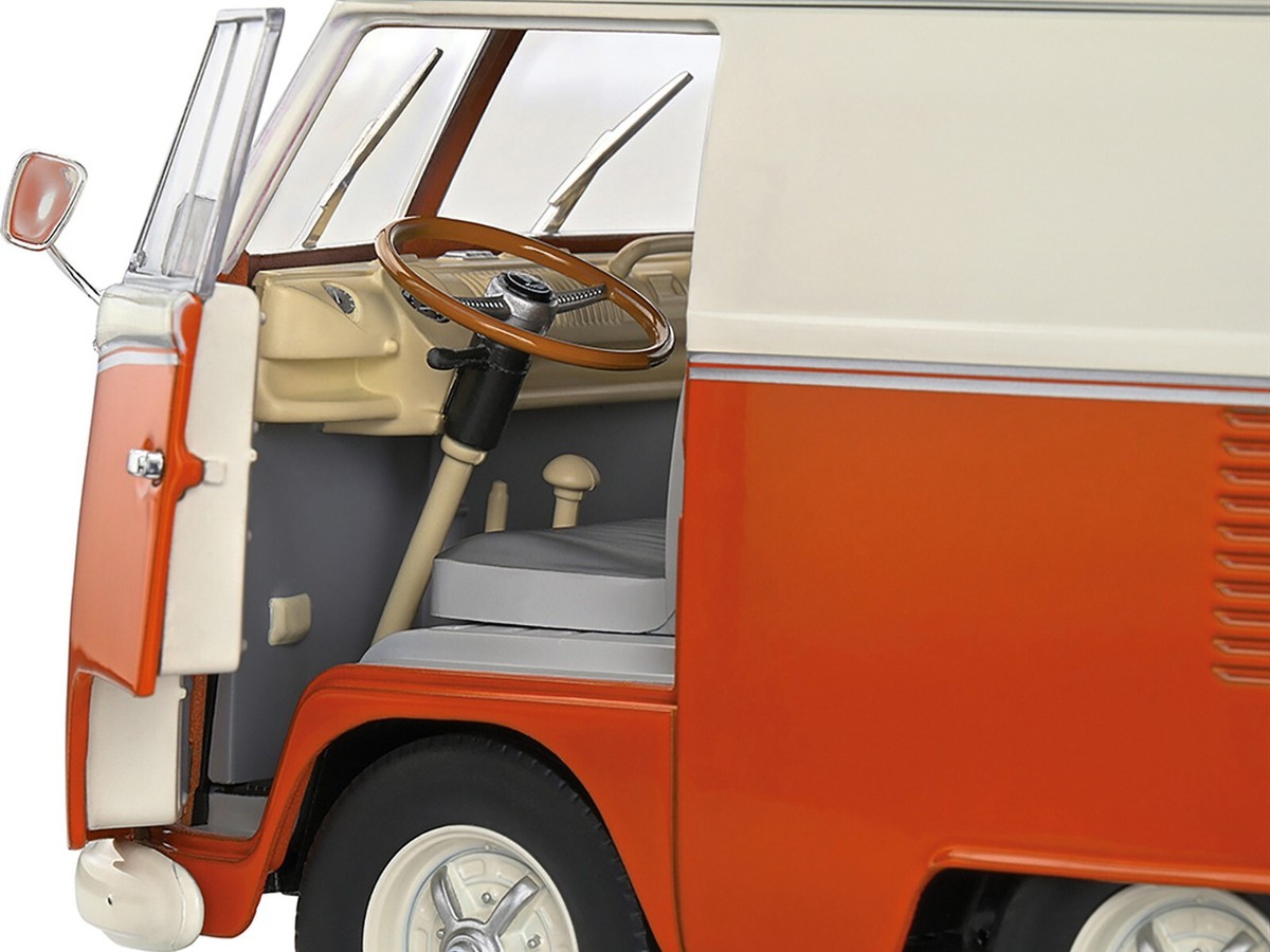 1950 VOLKSWAGEN KOOL KOMBI VAN W/TRAILER ORANGE & WHITE 1/18 BY