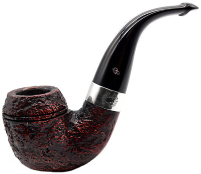 Peterson Sherlock Holmes Baskerville 9mm Filter Sandblast Silver Mounted Pipe